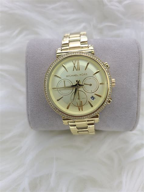 michael kors sophie watch tutorial|Michael KORS Access Sophie Gold Watch unboxing and set up.